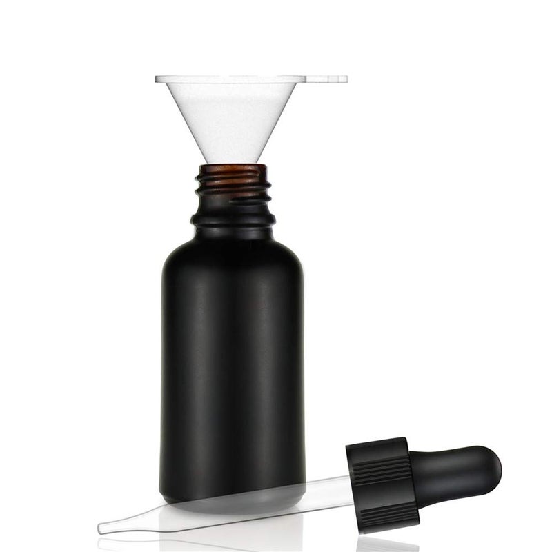 seafulee Black Coated Glass Bottle with Glass Eye Dropper  1 oz Capacity UV Safe Bottles for Essential Oils and Aromatherapy (Pack of 6) - Image 4